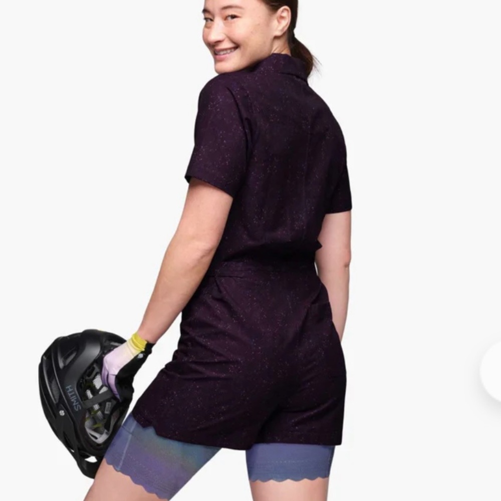 Shredly Womens Cycling Trail Romper Size Small Galaxy Splatter Short Sleeve - Picture 2 of 9